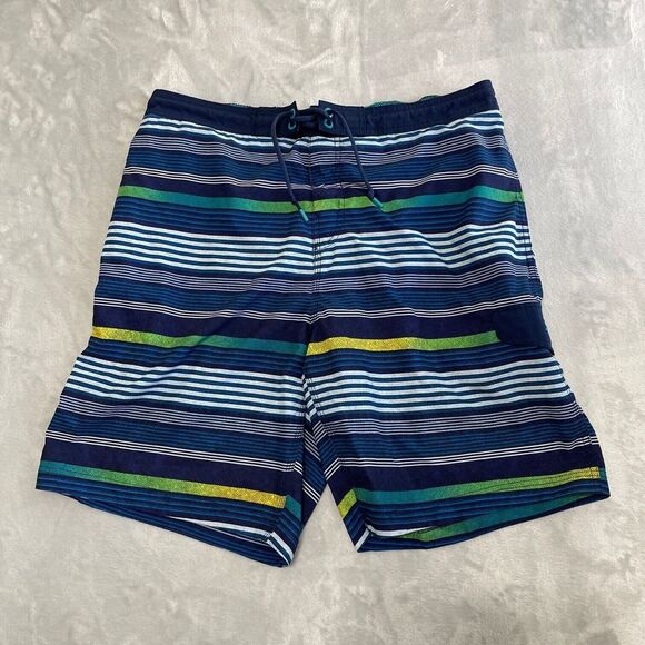Speedo Swim Trunks Mens XL Striped Lining Drawstring ActiveFlex UV 50 9" Inseam - Picture 1 of 9
